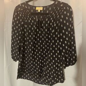 Vera Wang Black Floral Blouse